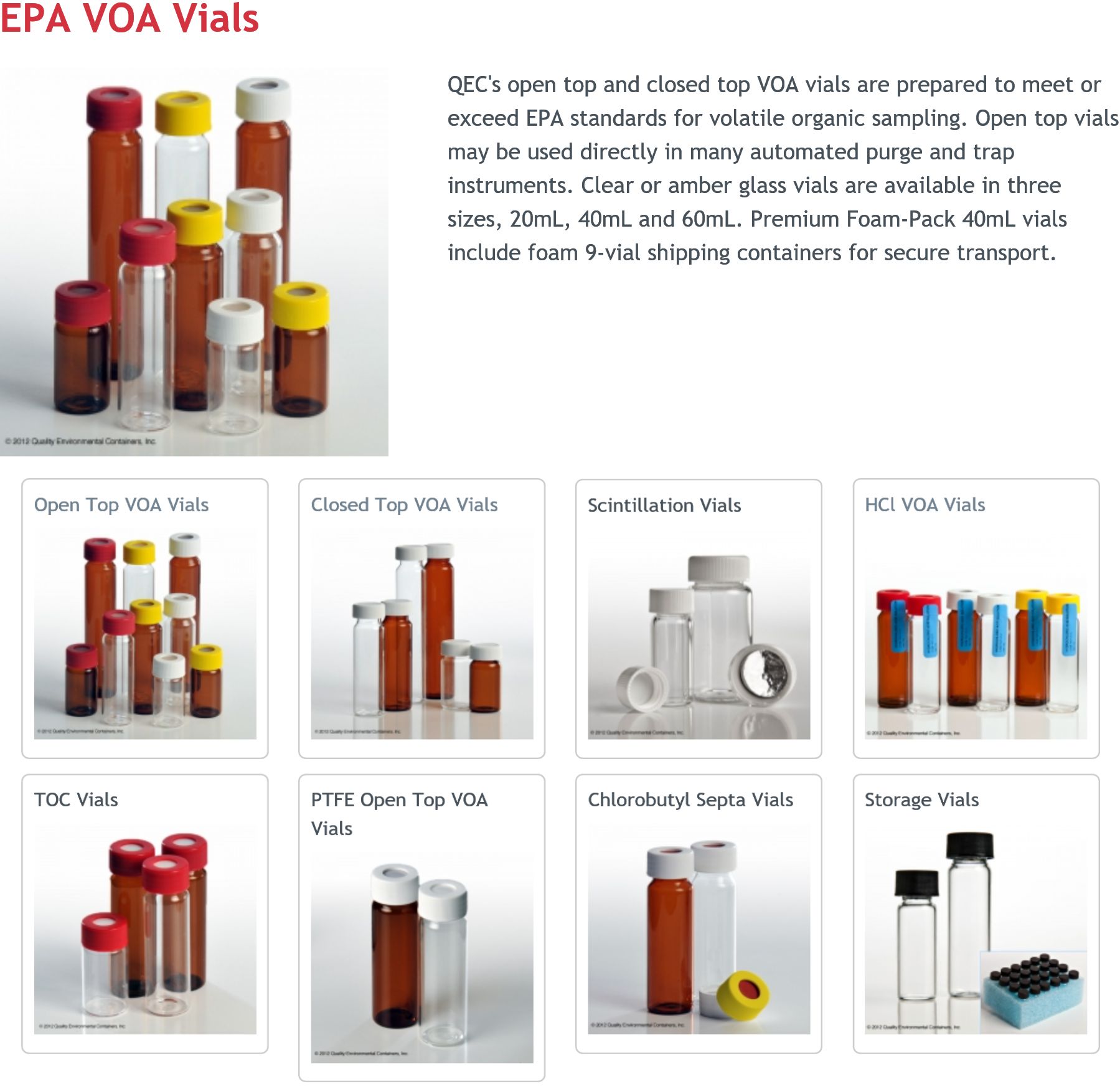 QEC VOA vials